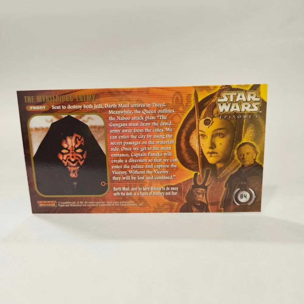 1999 Topps Star Wars Episode 1 Widevision Darth Maul Card 64 Mysterious Enemy
